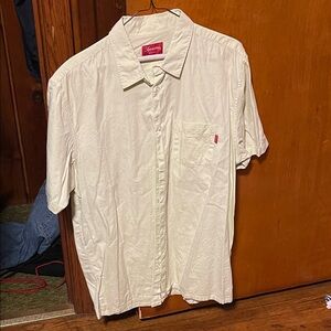 Supreme Cream Casual Button Down Shirt